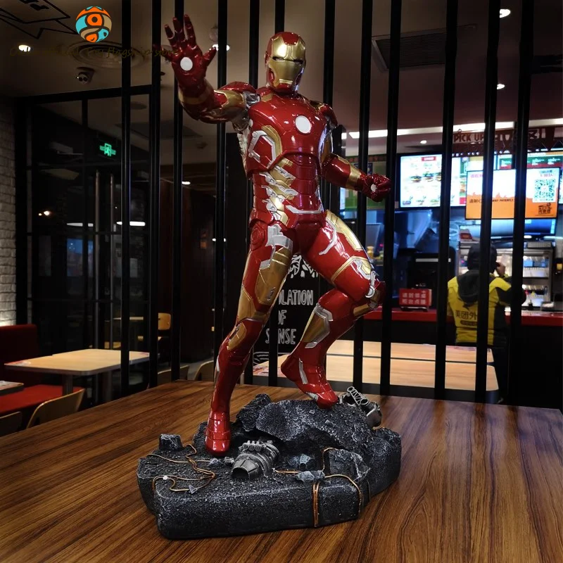 Lik iz anime Marvel Avengers Lik Iron man Cool Kip Uredski stol Kip soba dekor za Halloween Božićni poklon
